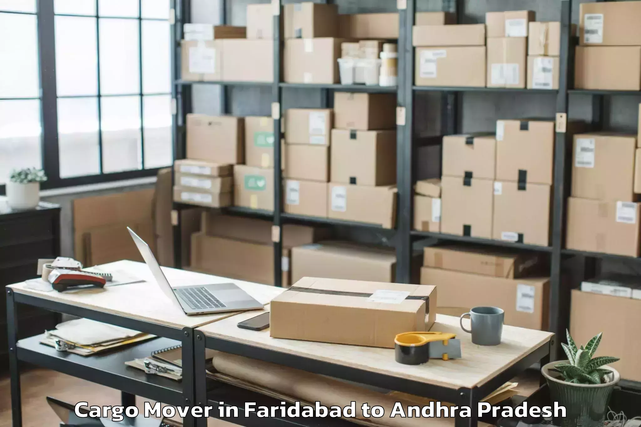 Top Faridabad to Vuyyuru Cargo Mover Available